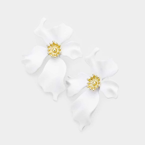 Jewelry Abstract Petal Flower Earrings Poshmark